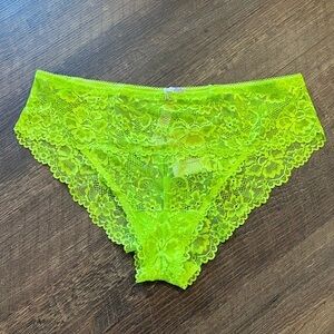 Savage X Fenty lace bikini panty womens size 2X neon yellow‎ new with tags